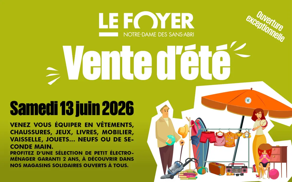 Vente d’été du Foyer Notre-Dame des Sans-Abri