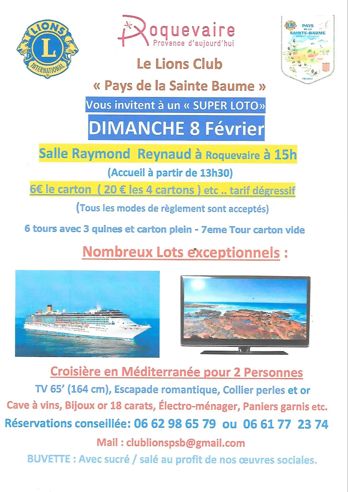 Super Loto Lions club Pays de la Ste Baume