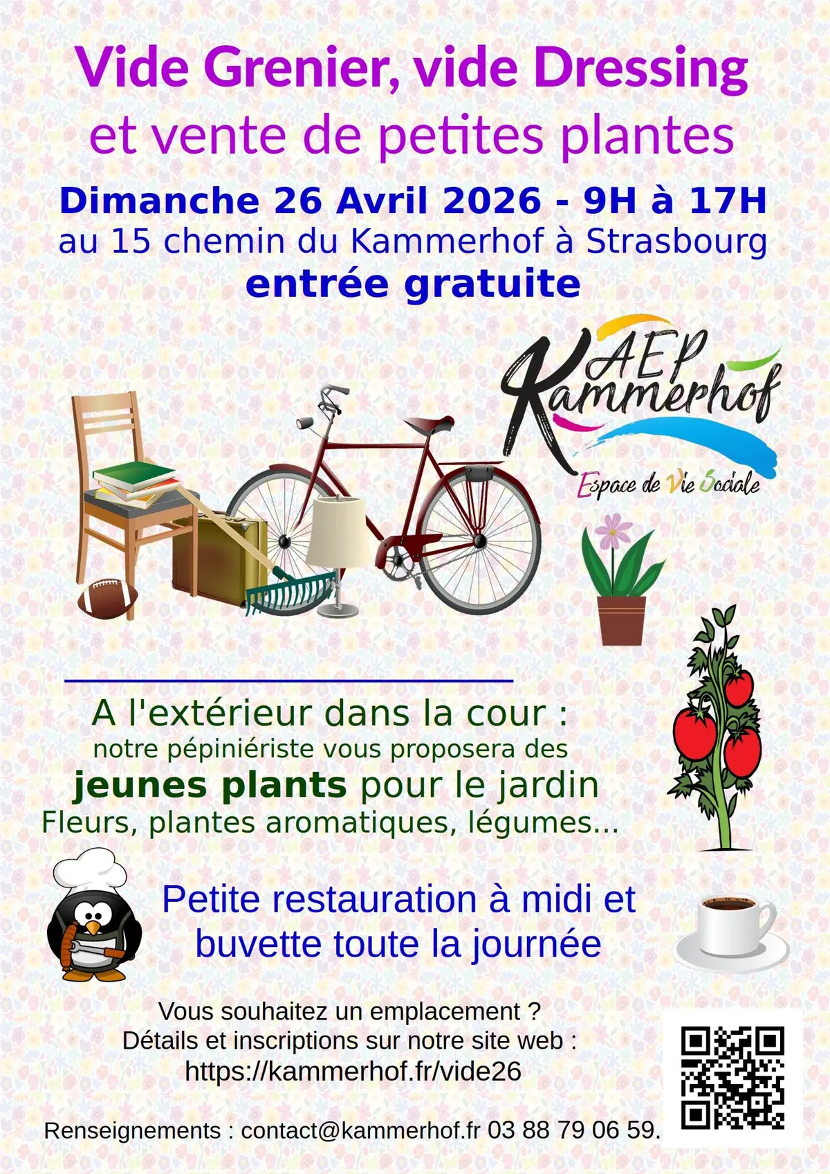 Vide grenier, vide dressing et vente de petites plantes