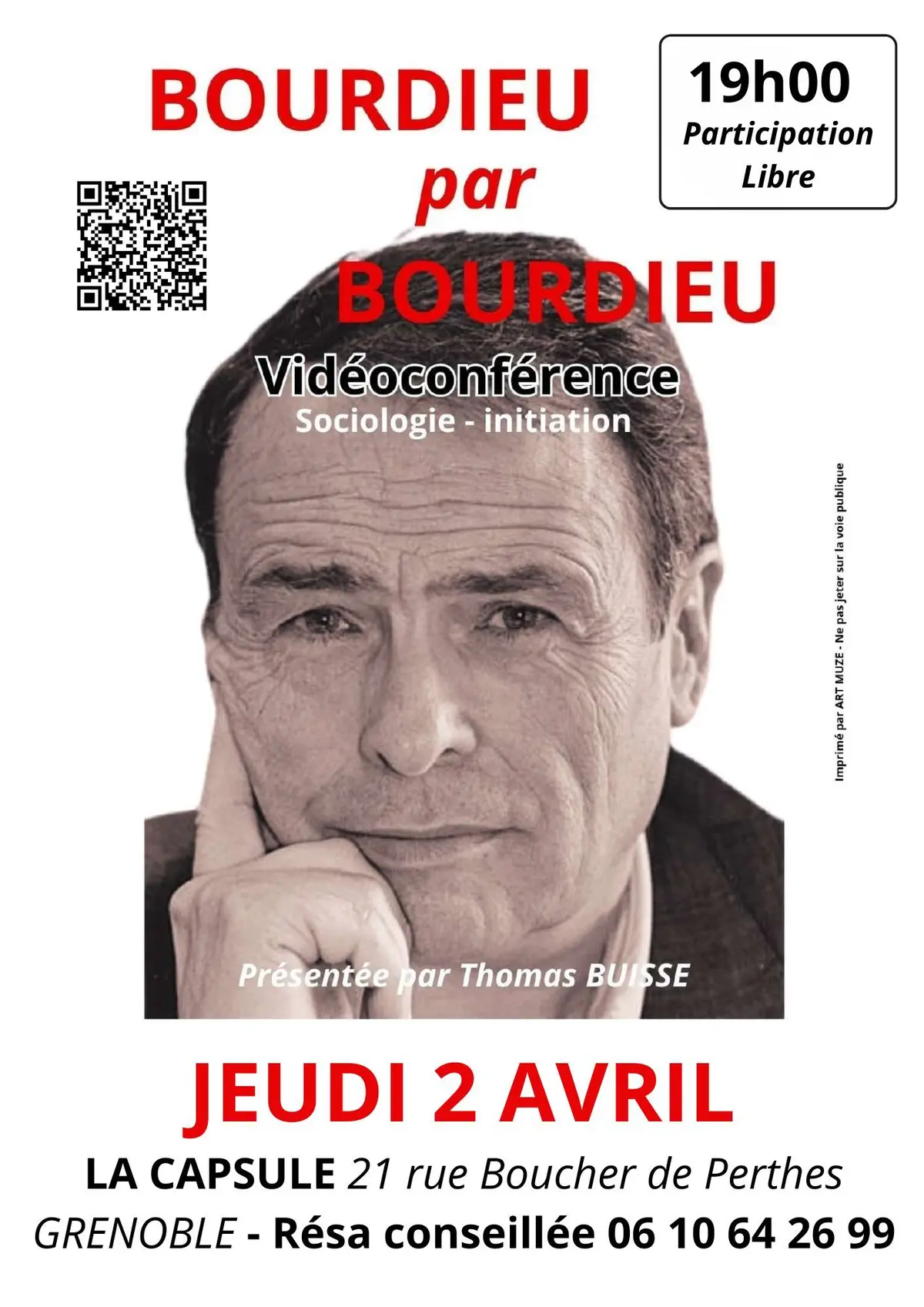 Vidéoconférence Bourdieu par Bourdieu présentée par T. Buisse (sociologie)