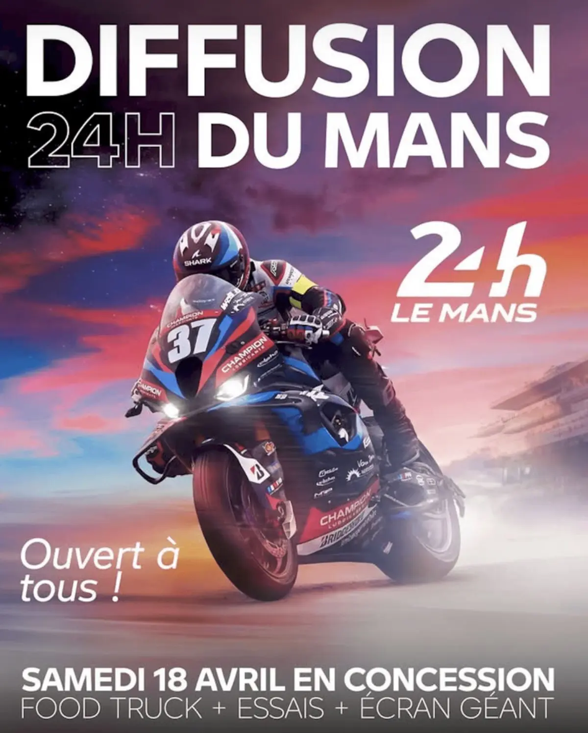 Diffusion 24h du Mans Moto 