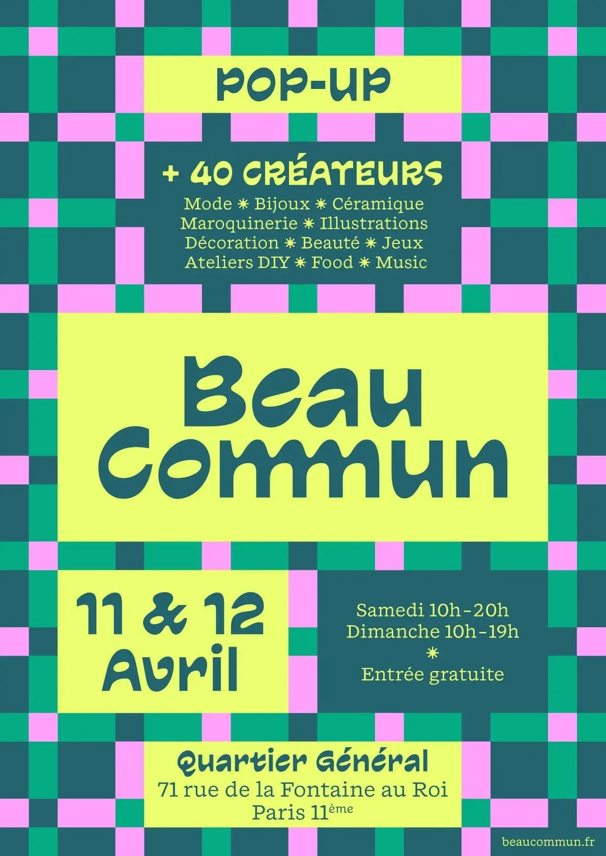 Beau Commun - Pop-Up de Créateurs - 11 & 12 Avril 2026