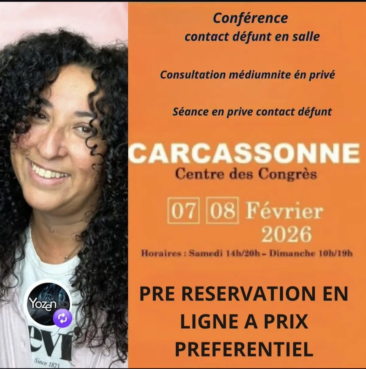 Aramenne médium Conférence Médiumnique, Voyance au salon paranormal Carcassonne