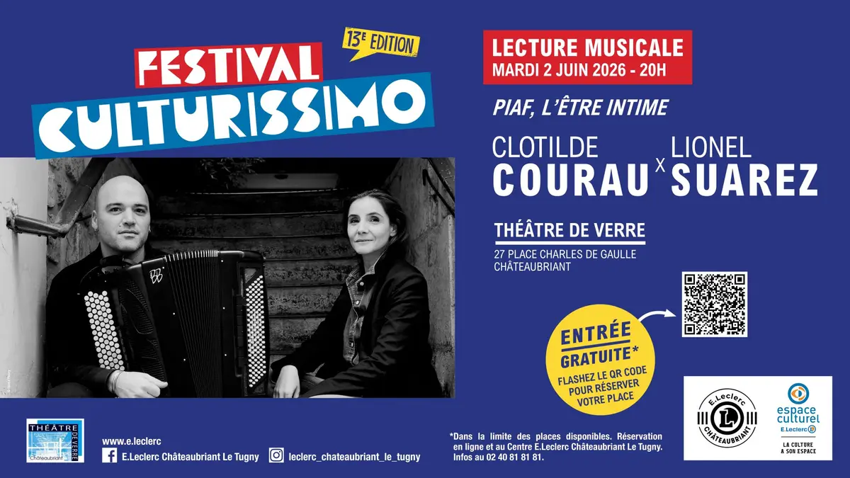 Festival Culturissimo - Lecture musicale de Clotilde Courau x Lionel Suarez