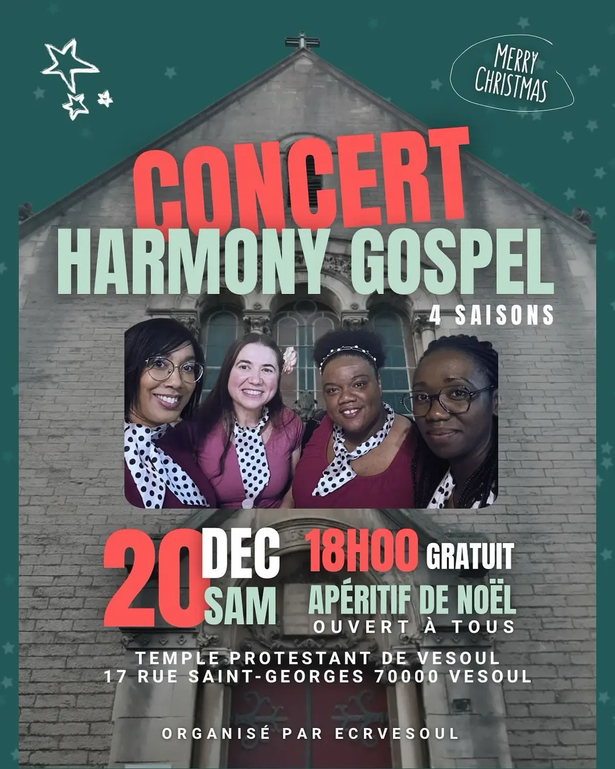 Invitation au concert Harmony Gospel 