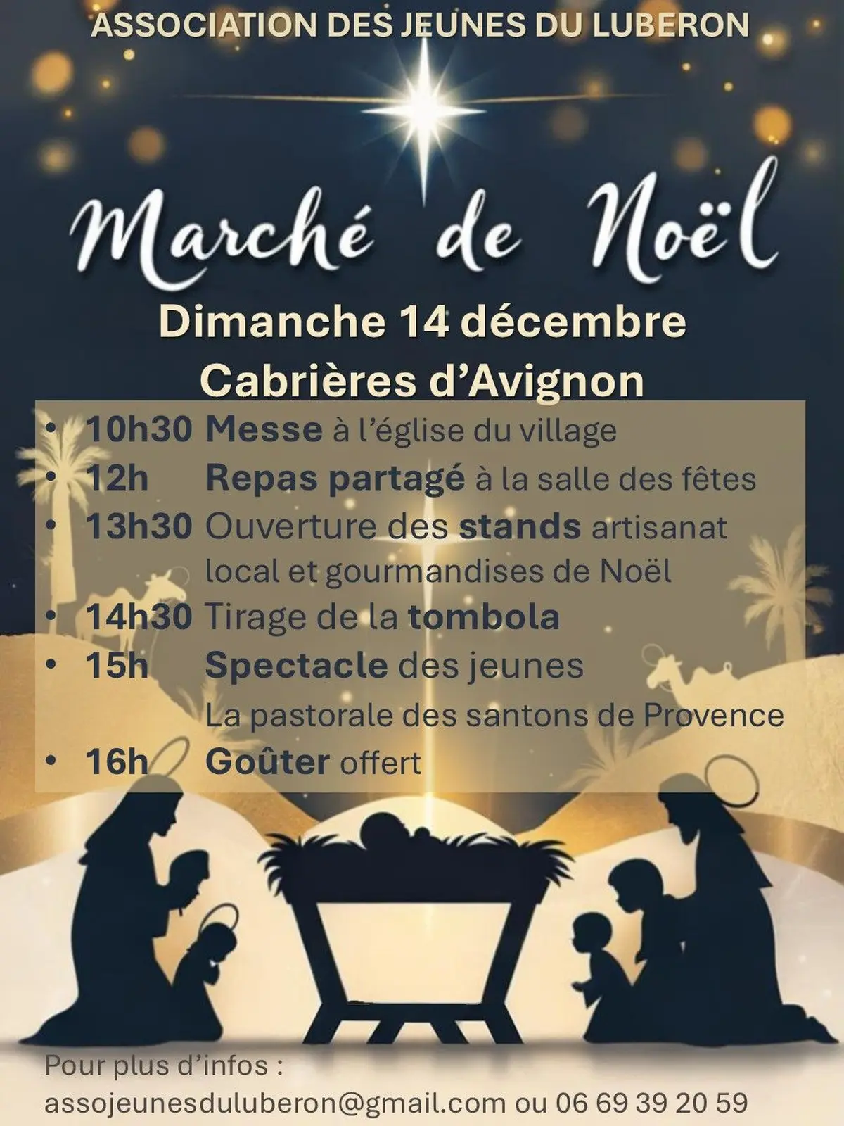 Marché de Noël de l'Association des Jeunes du Luberon 