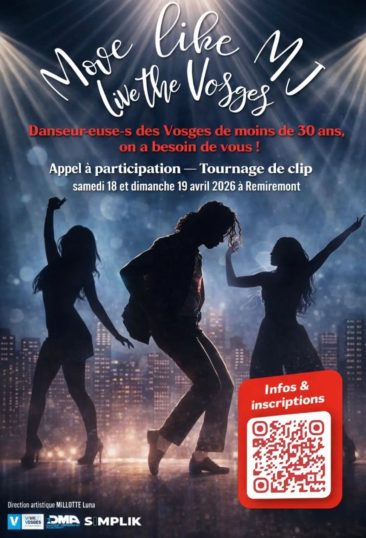 Appel à participation – Tournage du clip Move like MJ - Live The Vosges