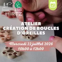 Atelier créatif Confection de boucles d'oreilles &copy; Domaine du HIRTZ