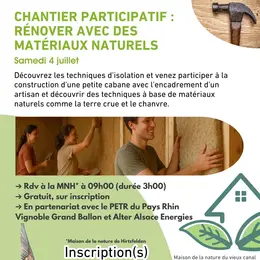 Atelier participatif : rénover avec des matériaux naturels