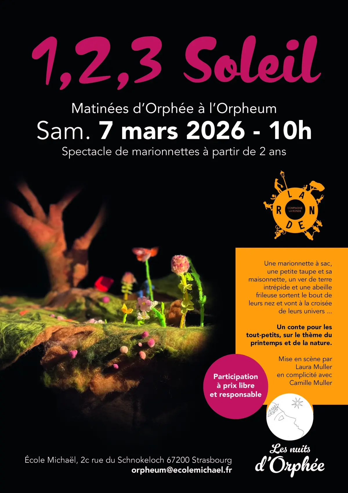 Spectacle jeune public : 1,2,3 Soleil