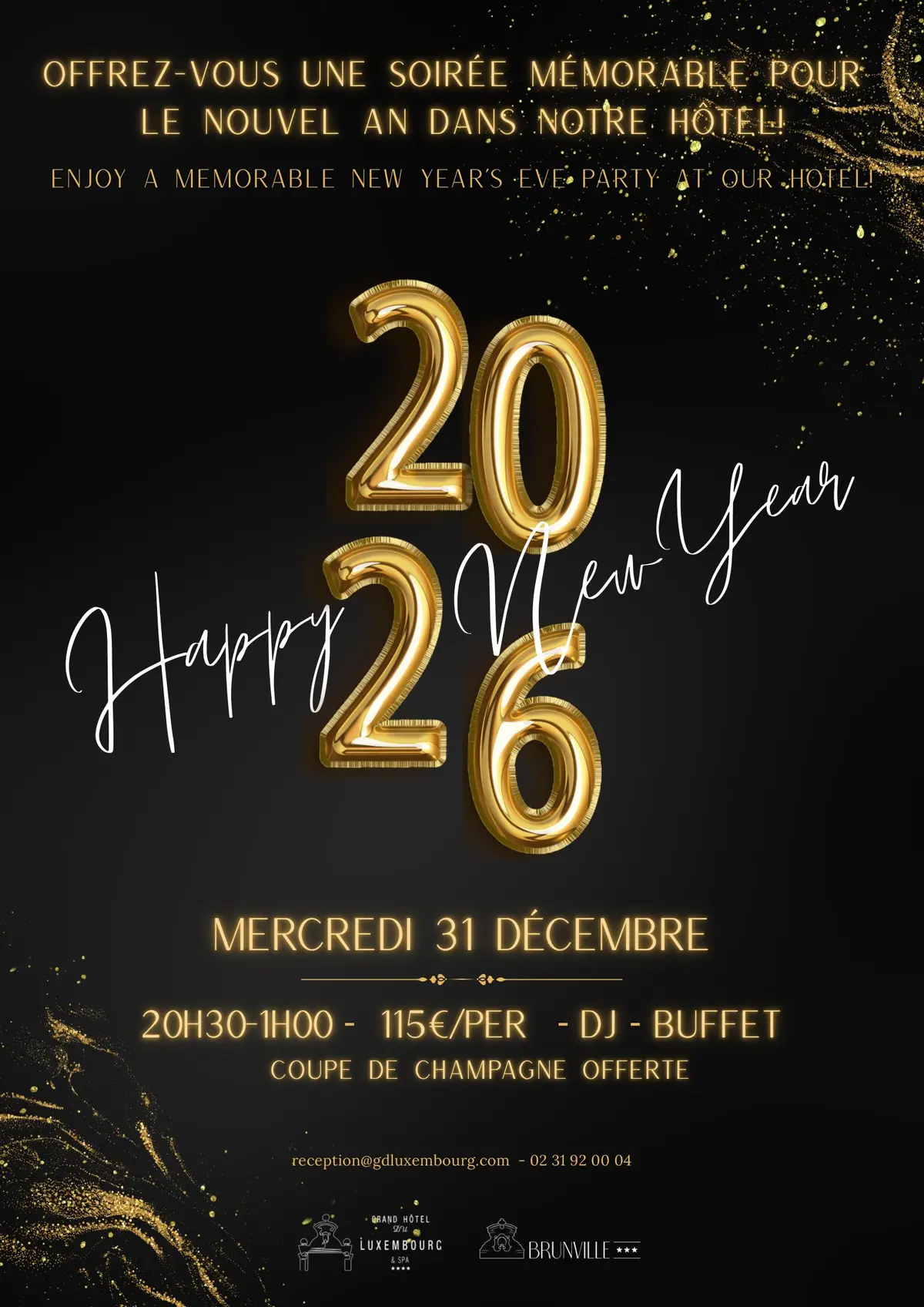 Nouvel an 2026 Bayeux - Grand Hôtel du Luxembourg & Spa