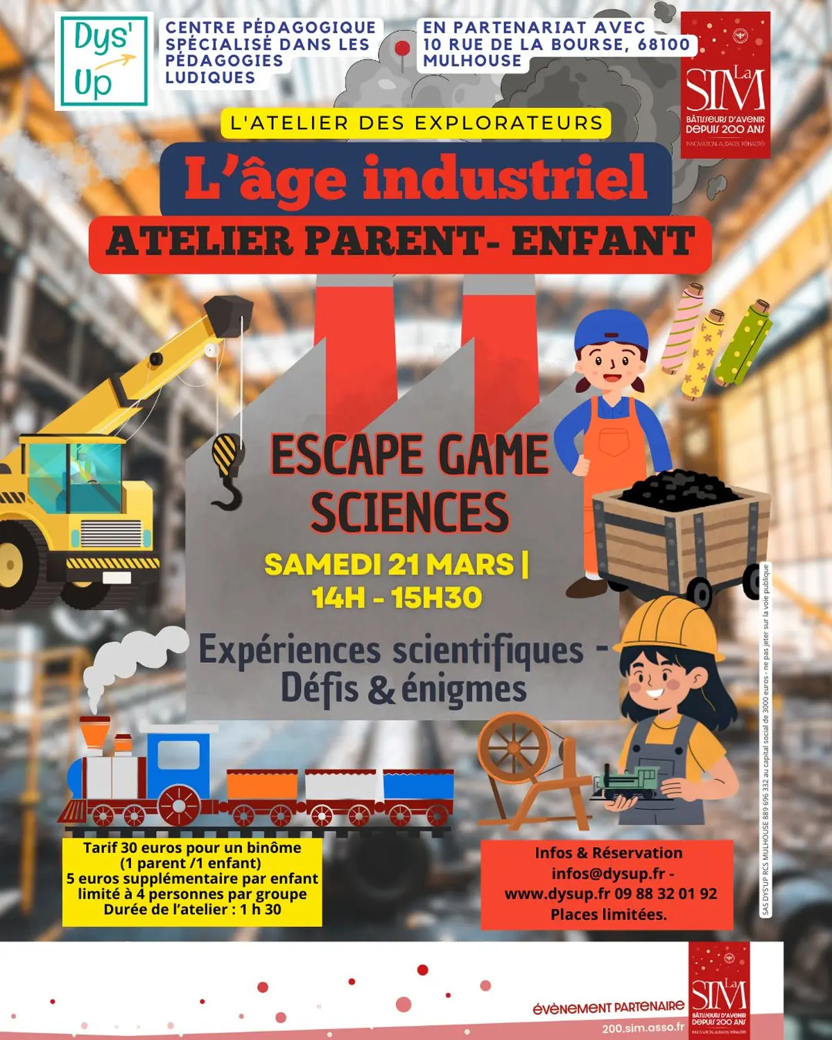 Atelier parent-enfant : Escape Game Sciences – L’Âge industriel