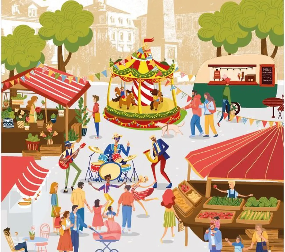 Marché estival du dimanche à Huningue