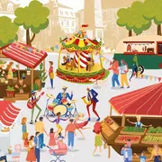 Marché estival du dimanche à Huningue