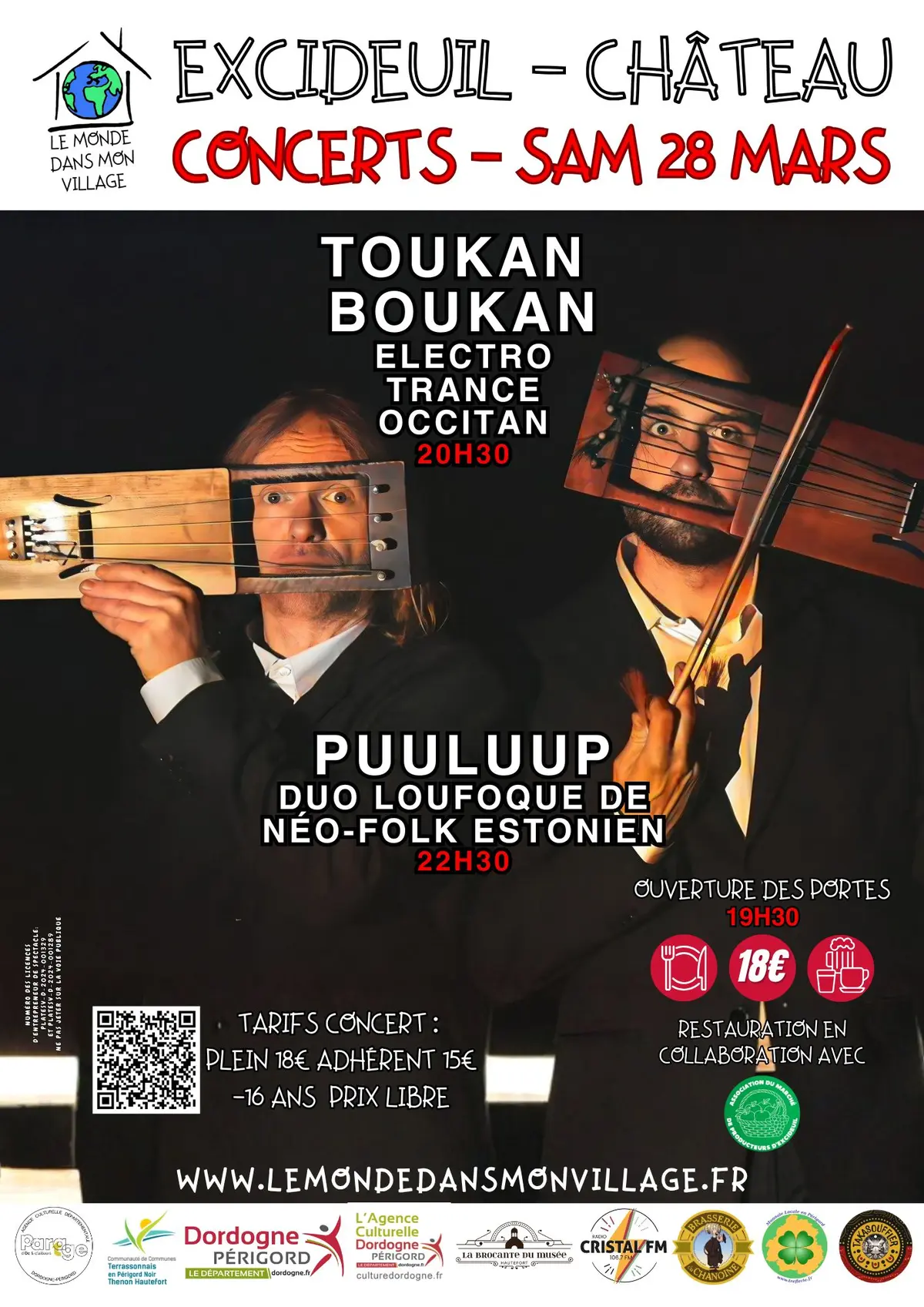 Concerts - Toukan Boukan — Puuluup — Excideuil — samedi 28 mars 2026
