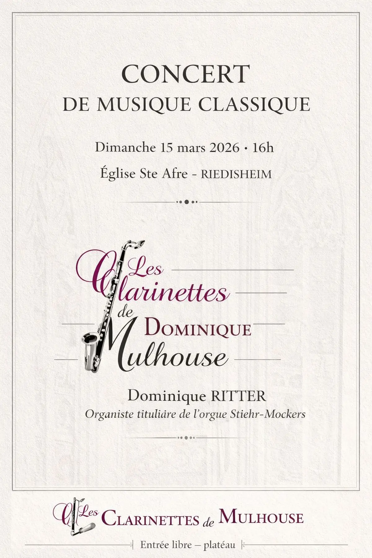 Orgue & Clarinettes à Riedisheim