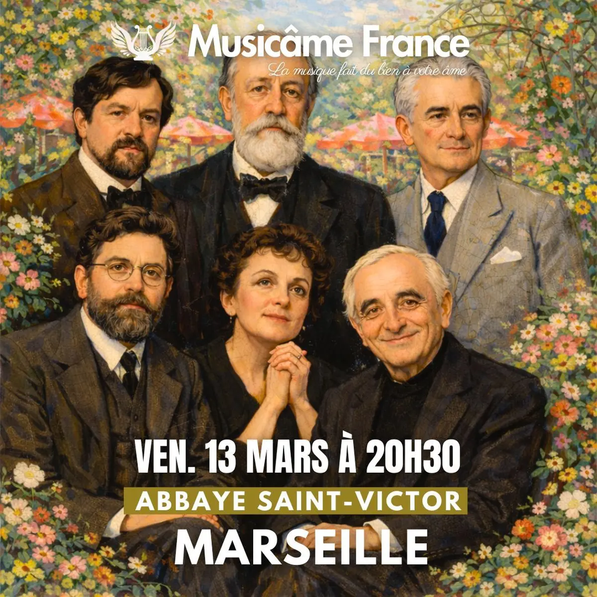 Concert Musicâme à Marseille : Debussy, Bizet, Aznavour, Piaff, Saint-Saëns,