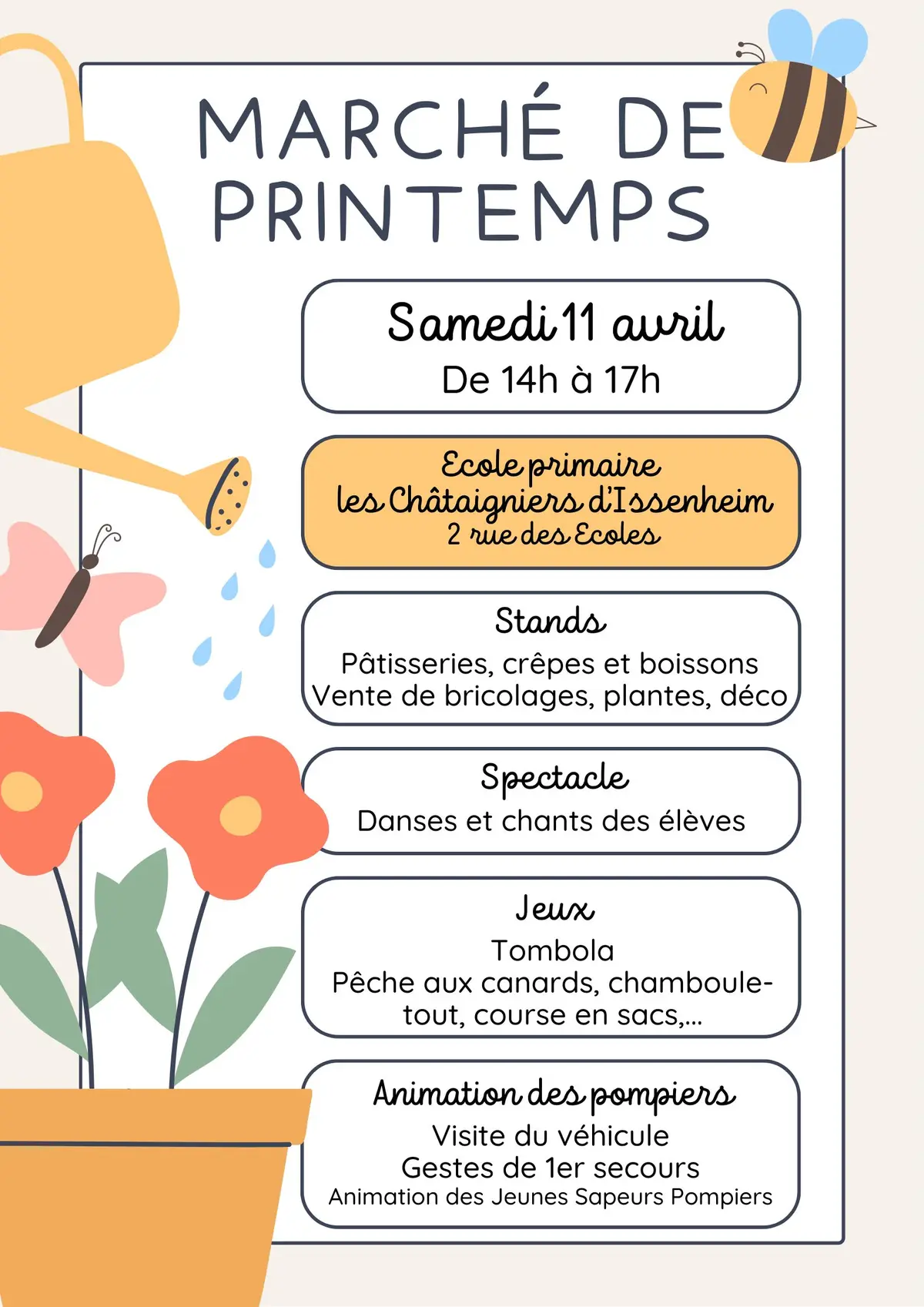 Marché de printemps de l'école Les Châtaigniers d'Issenheim