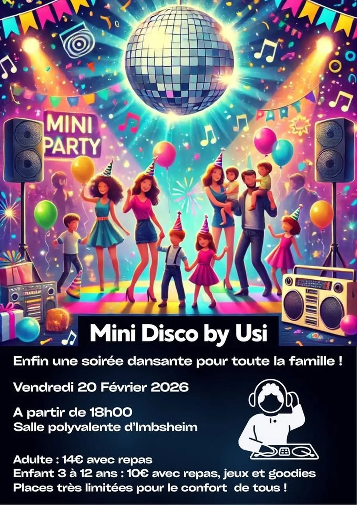 Soirée dansante mini disco