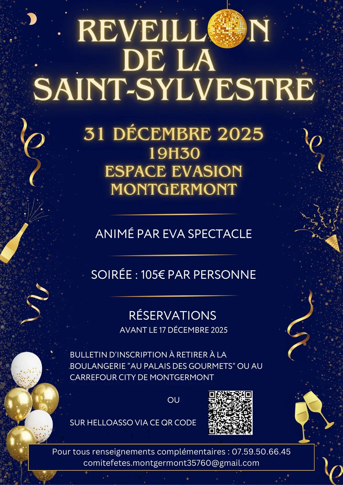 Réveillon Saint-Sylvestre 2025 - Montgermont