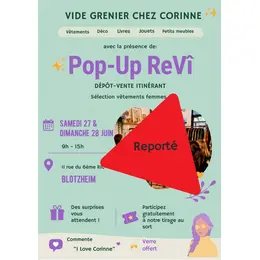 !! Annulé !! Vide grenier chez Corinne feat. PopUp ReVî