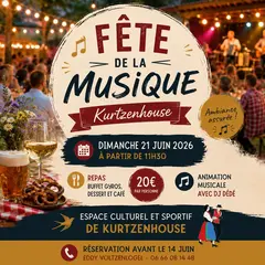 Fête de la Musique à Kurtzenhouse - Repas convivial et animation musicale