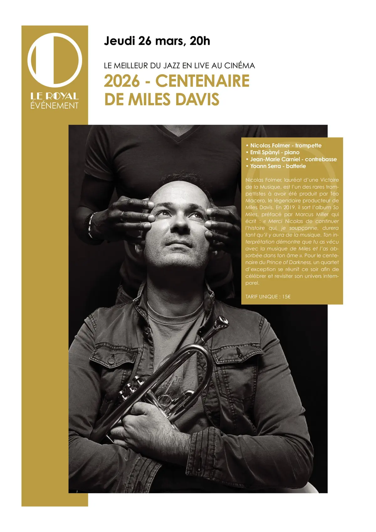 Centenaire de Miles Davis  Nicolas Folmer SO MILES 2 