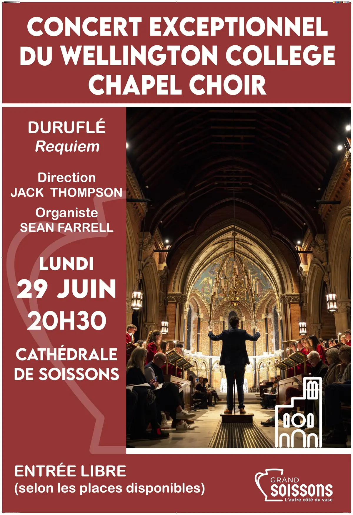 Concert gratuit de la chorale anglaise Wellington à Soissons !!