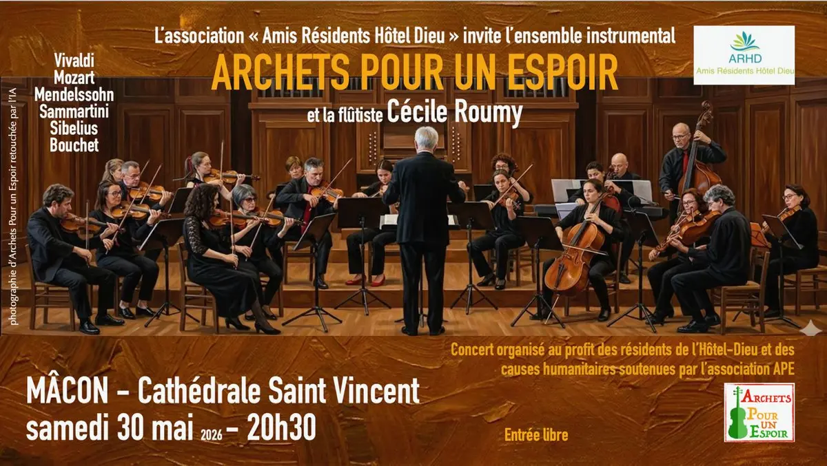 Concert Archets pour un espoir et la flûtiste Cécile Roumy