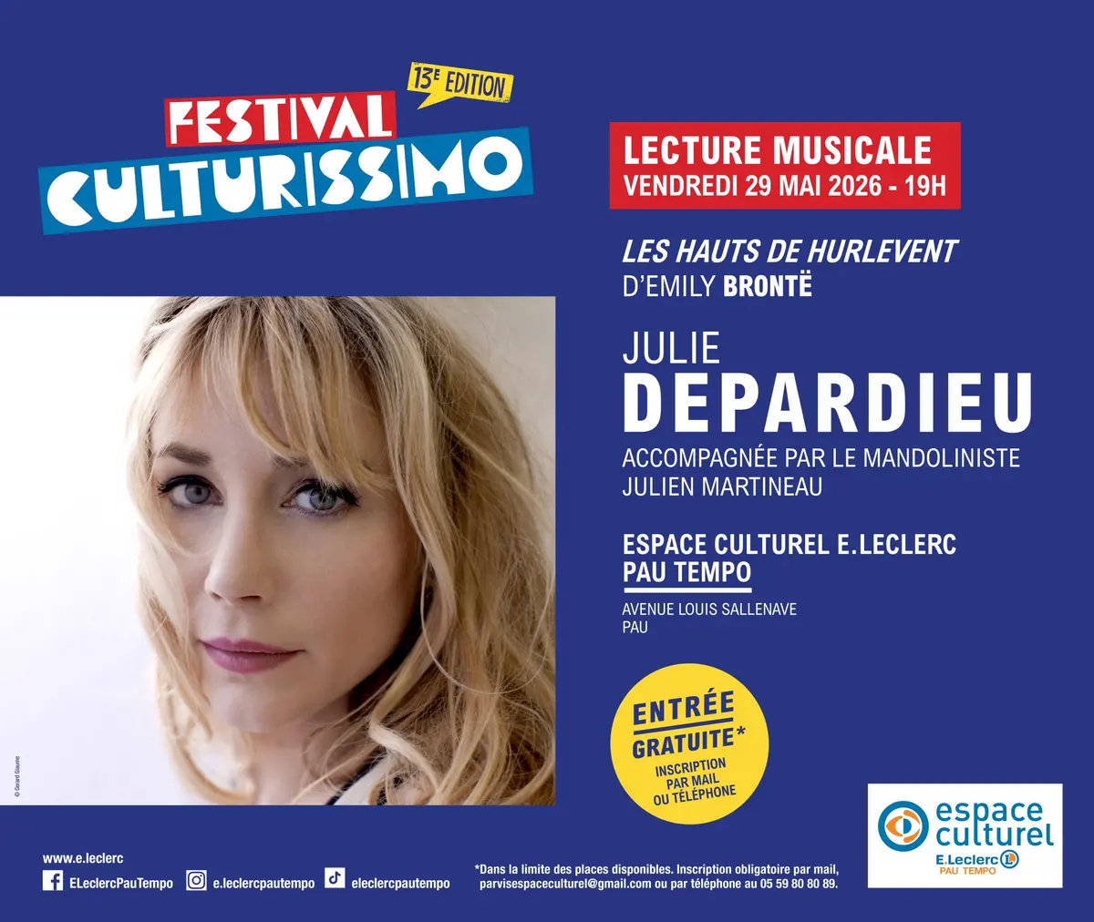 Festival Culturissimo - Lecture musicale par Julie Depardieu