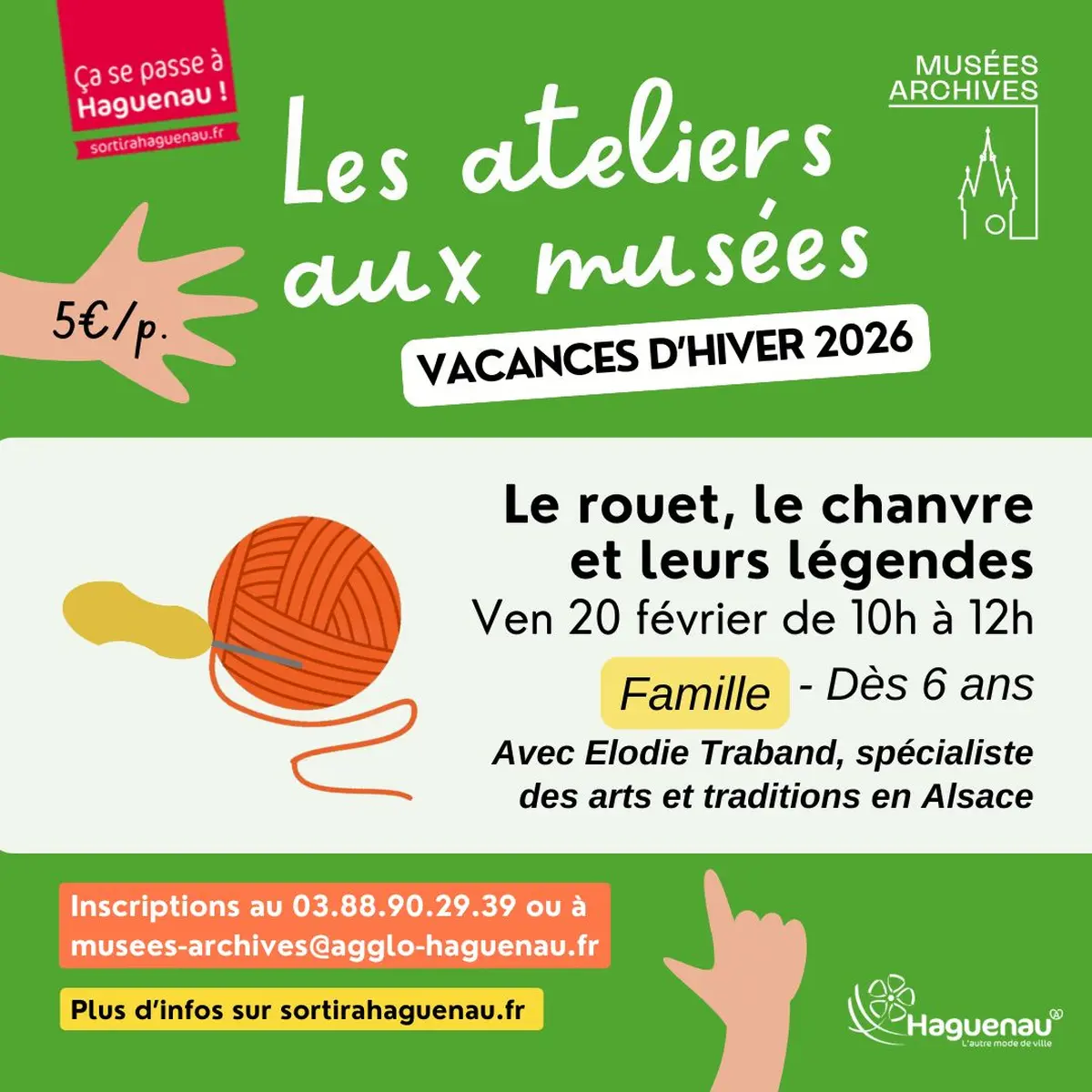 Atelier famille Le rouet, le chanvre et leurs légendes (Dès 6 ans)