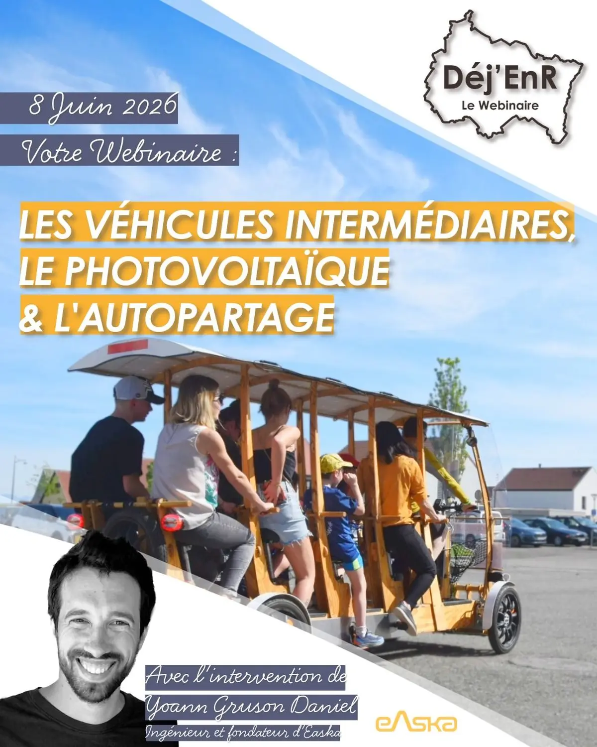 Webinaire : Les véhicules intermédiaires, le photovoltaïque & l’autopartage