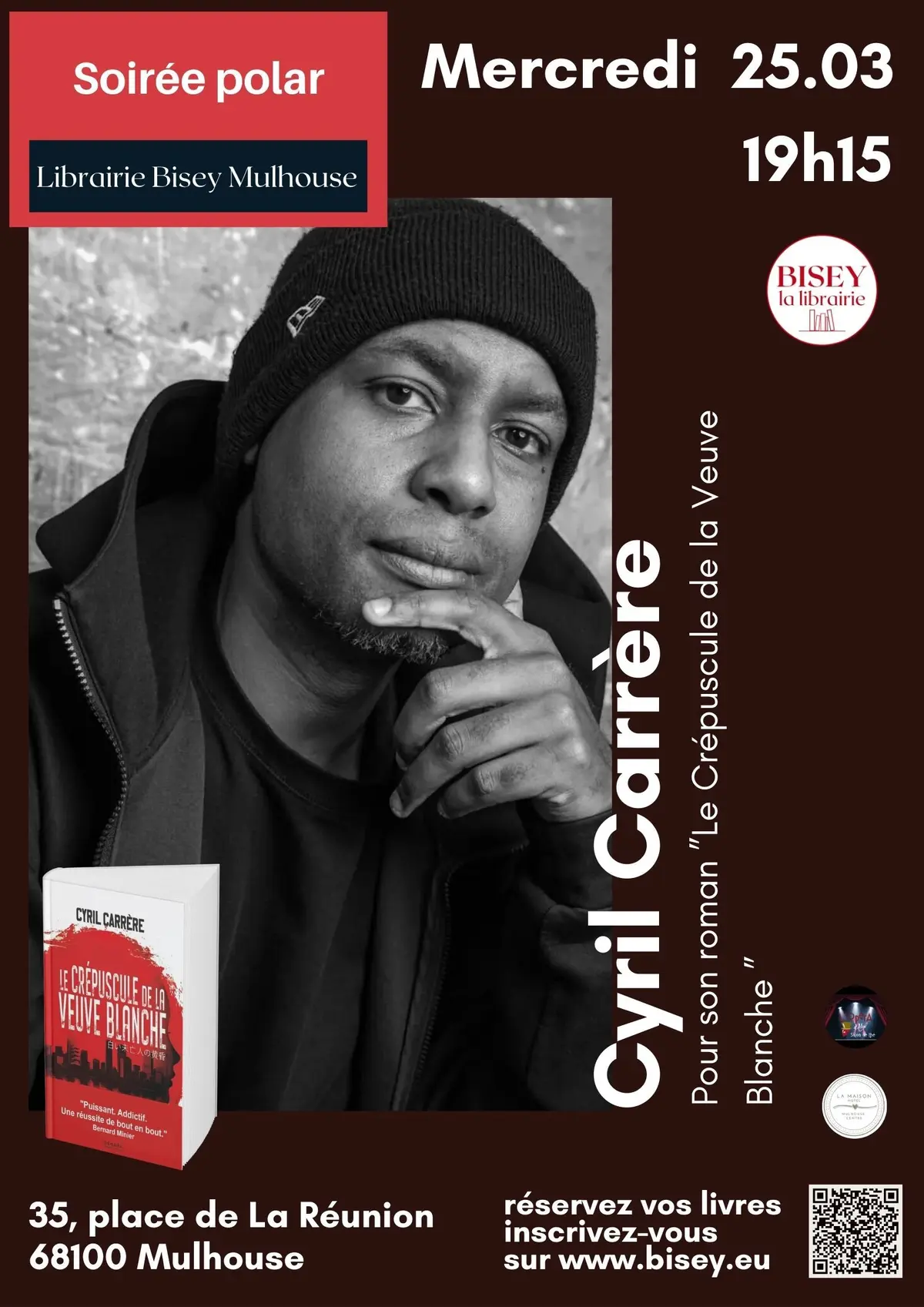 Soirée polar avec Cyril Carrère - Le Crépuscule de la Veuve Blanche