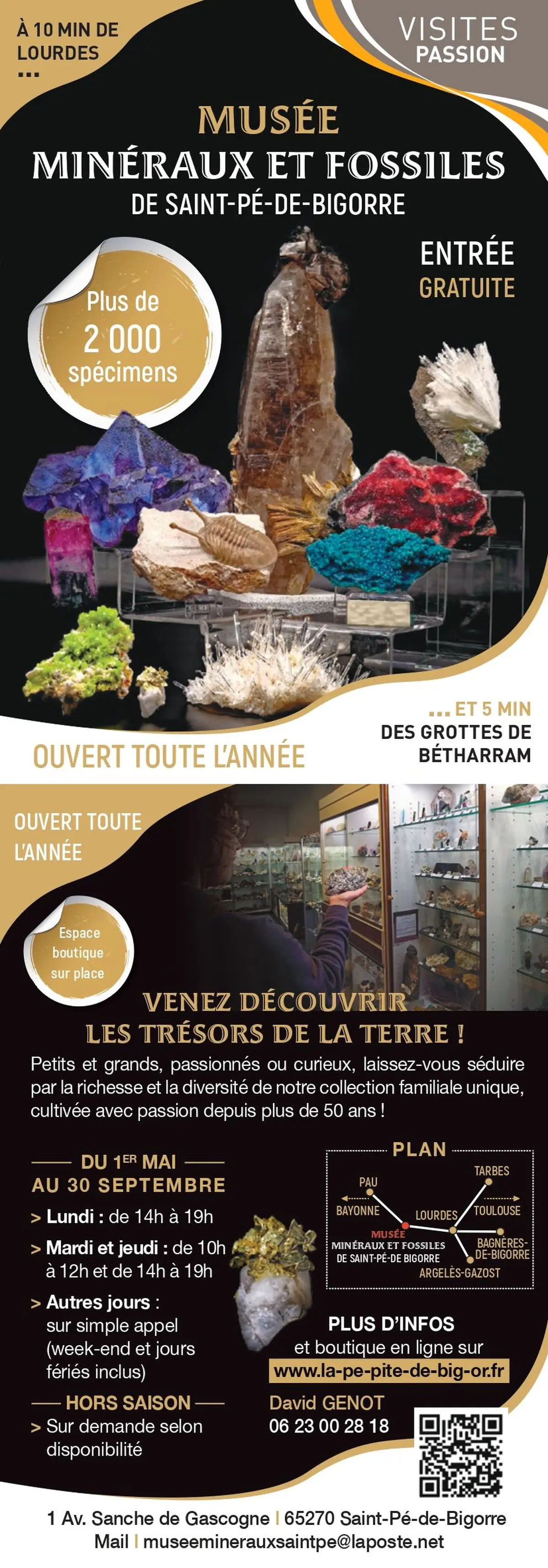 NUIT AU MUSÉE  - Musée Minéraux et Fossiles de Saint Pé de Bigorre