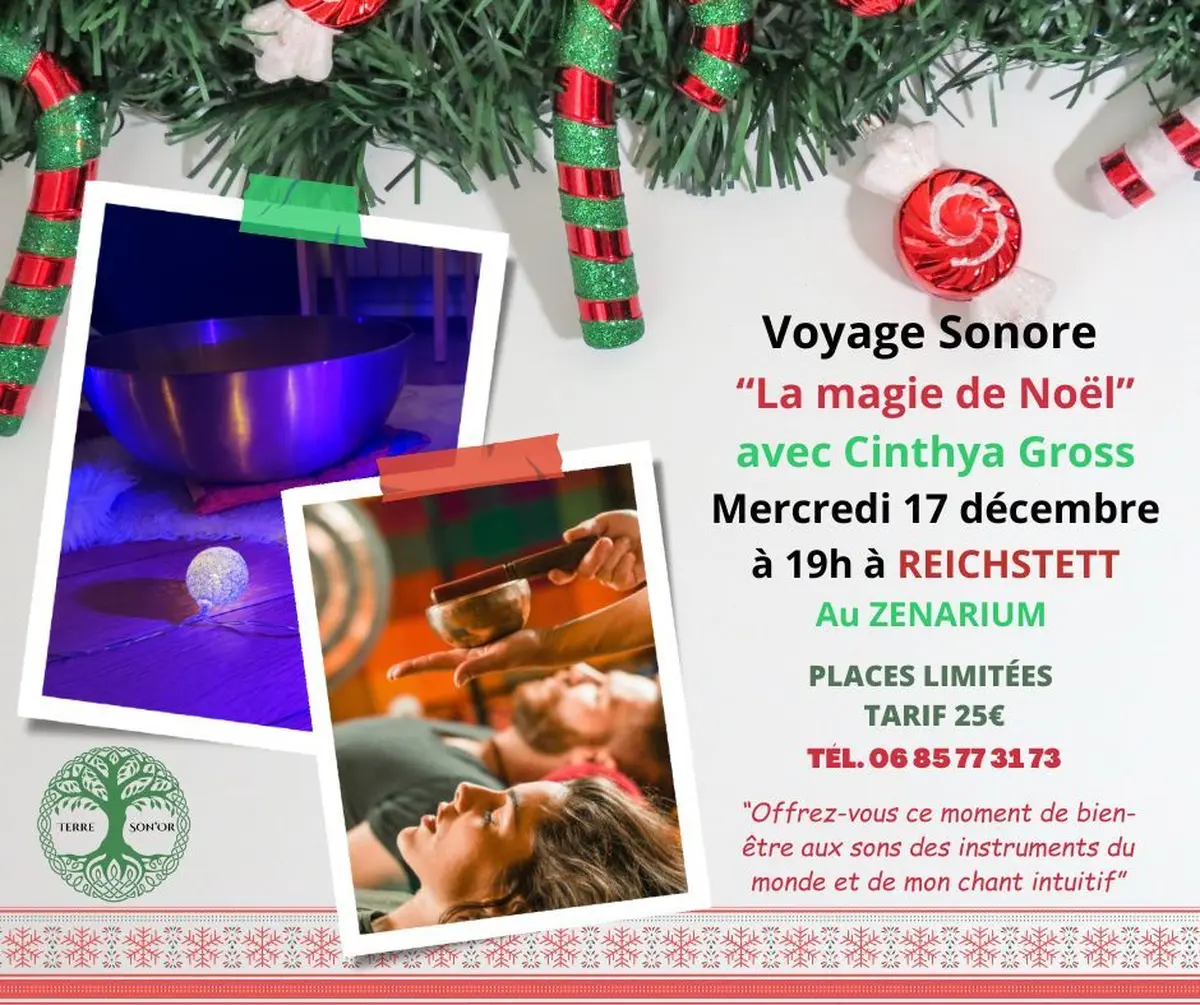 Voyage sonore & bain de gong la Magie de Noël