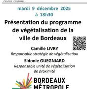 Présentation du programme de végétalisation de la ville de Bordeaux