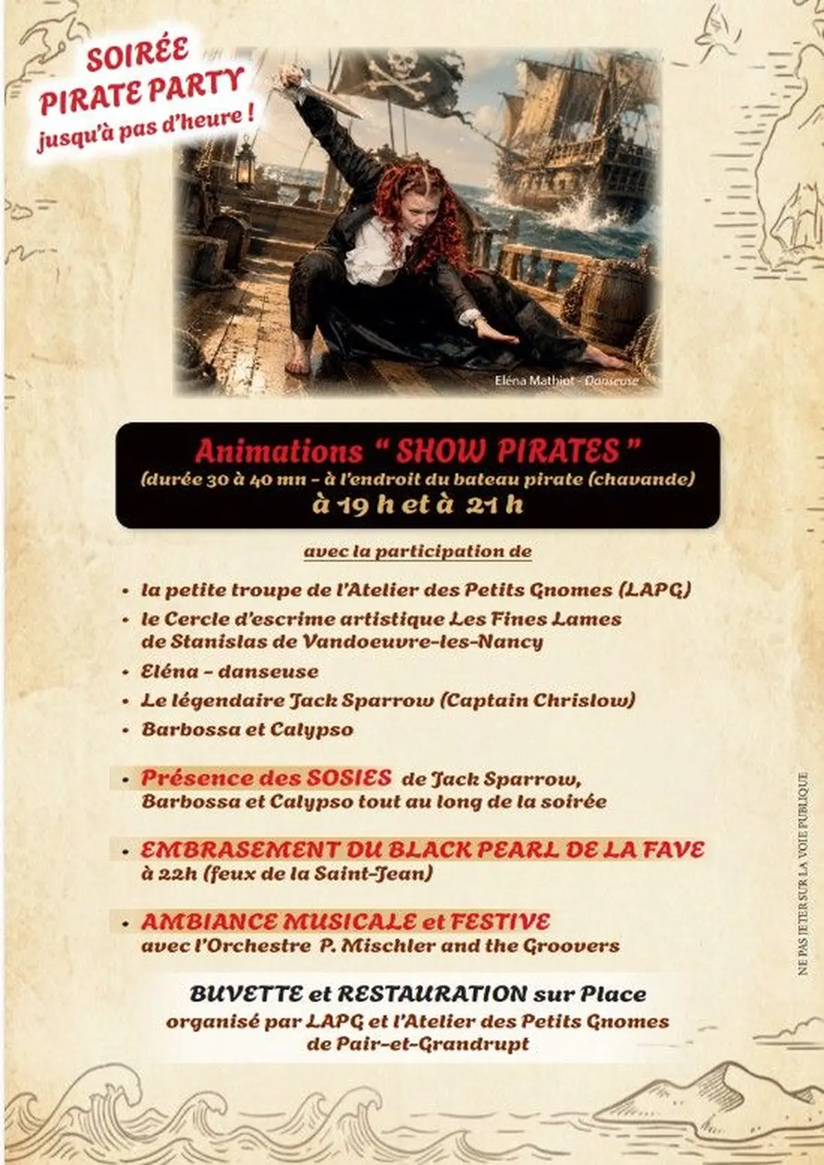 Fête de l'Eté, de la Musique et Feux de la Saint-Jean sur le Thème des Pirates