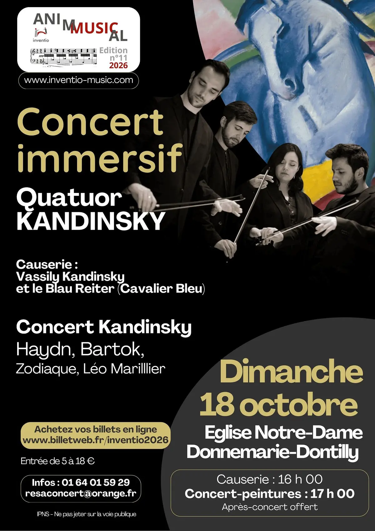 Concert immersif : Quatuor Kandinsky autour de l’œuvre picturale de Kandinsky