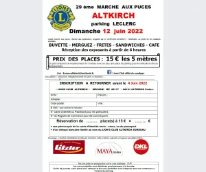 30 éme marché aux puces Altkirch lions club