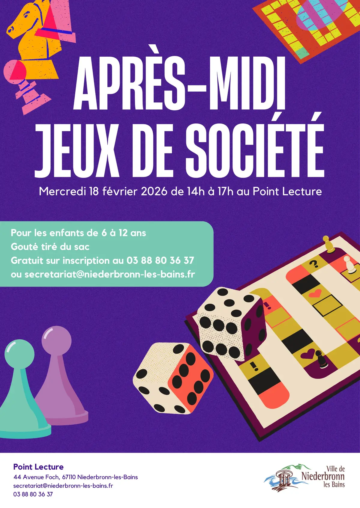 Après-midi jeux de société pour les enfants