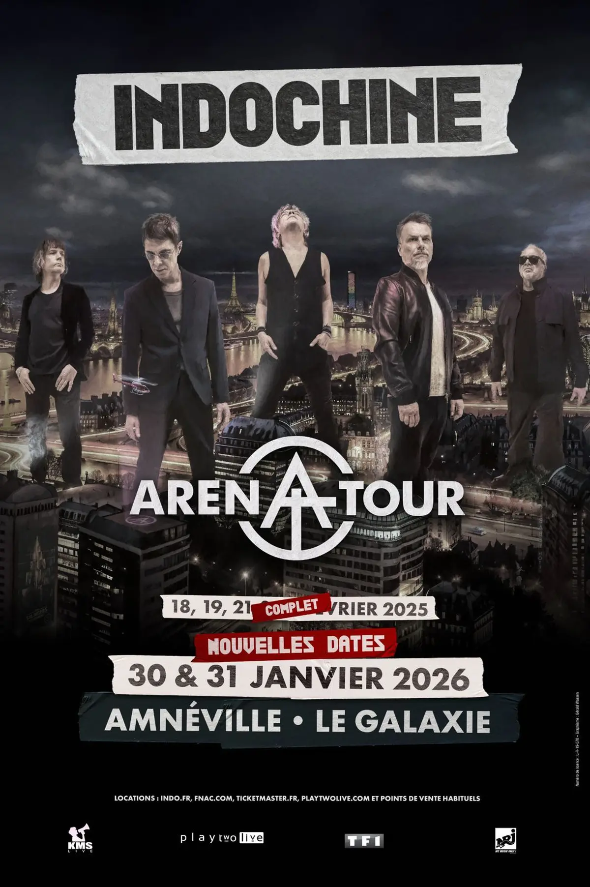 Indochine ajoute deux nouvelles dates au Galaxie d’Amnéville en janvier 2026