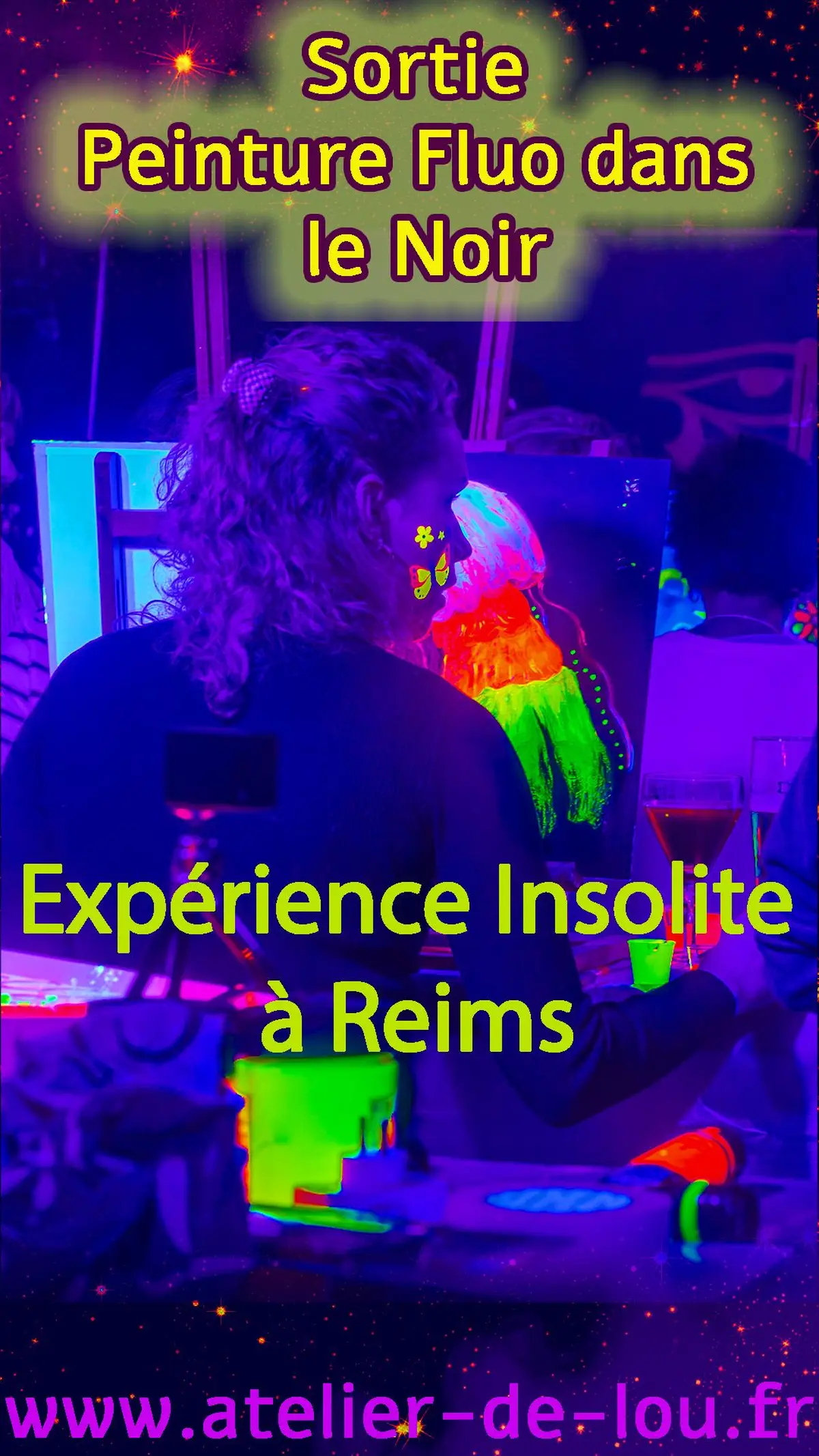 Peinture dans le noir à Reims – expérience artistique fluo immersive (adultes)