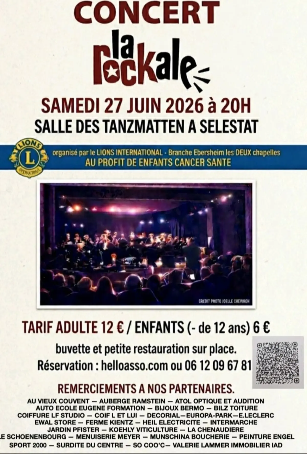 Concert la Rockale organisé par Lions branche Ebersheim les deux chapelles