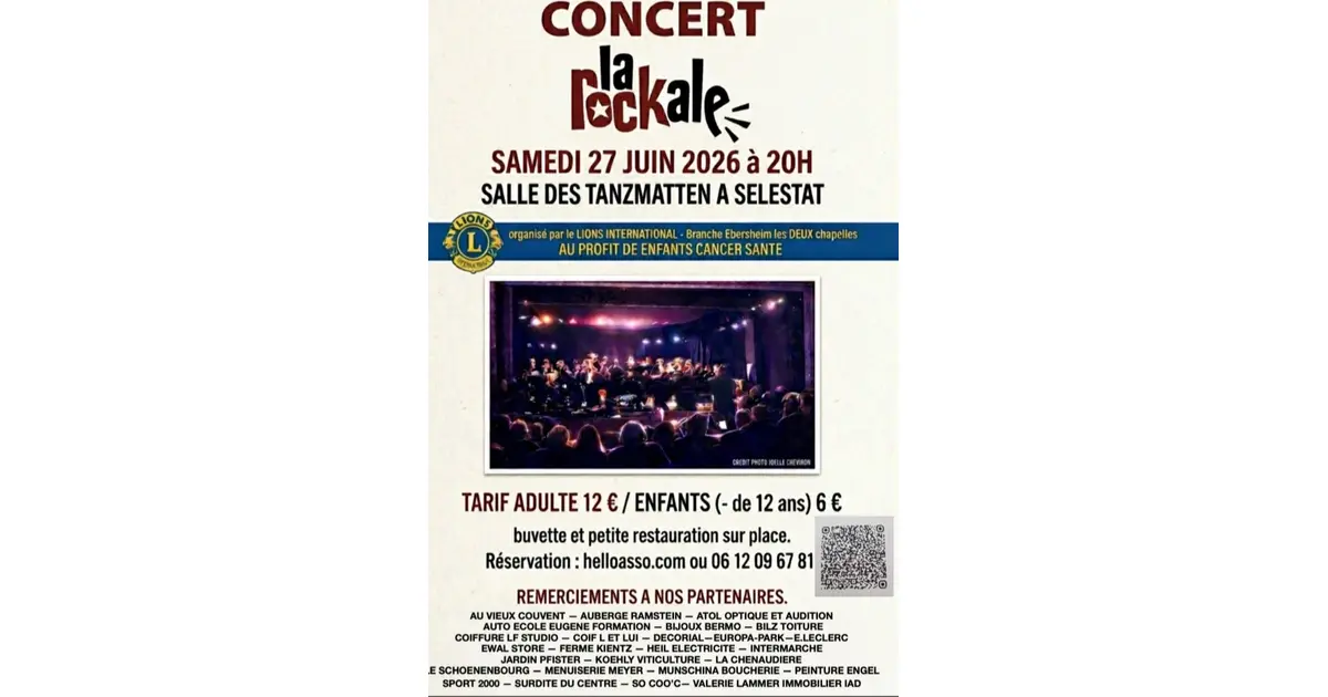 Concert la Rockale organisé par Lions branche Ebersheim les deux chapelles