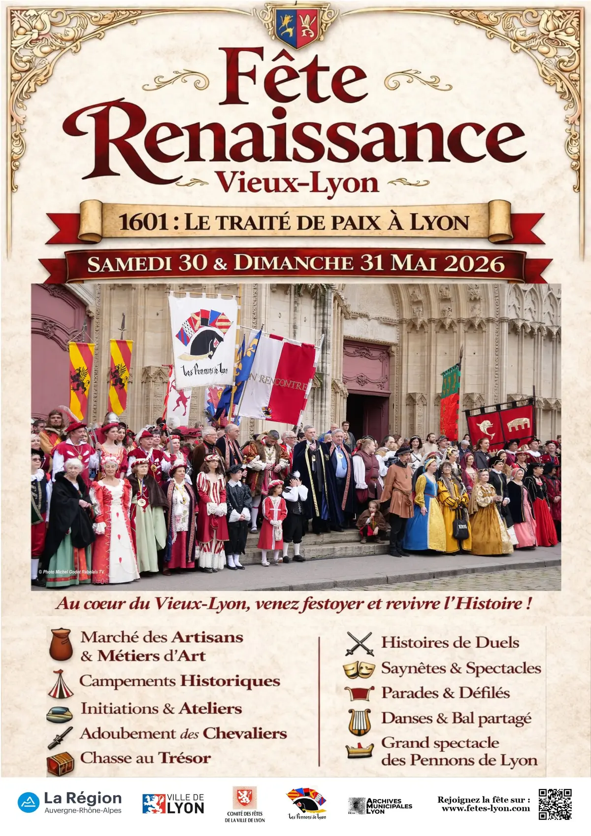 Fête Renaissance Vieux-Lyon : 30 et 31 mai 2026