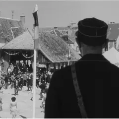 Projection en plein air de la version restaurée de Jour de Fête en 4K