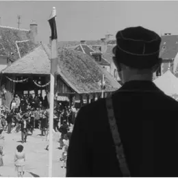 Projection en plein air de la version restaurée de Jour de Fête en 4K