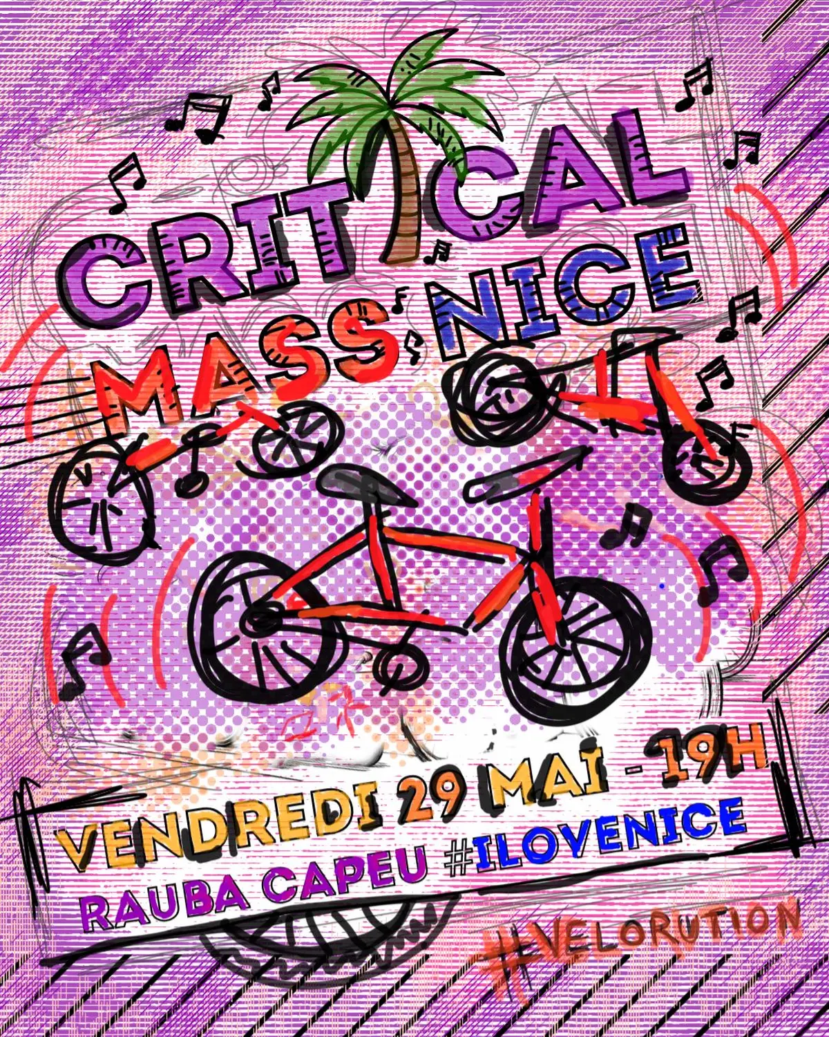 Parade cycliste festive