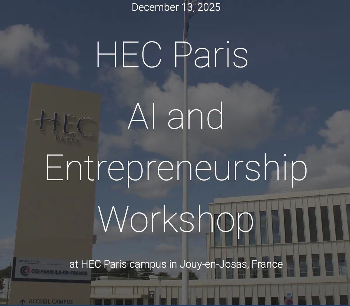 HEC Paris Atelier IA et entrepreneuriat