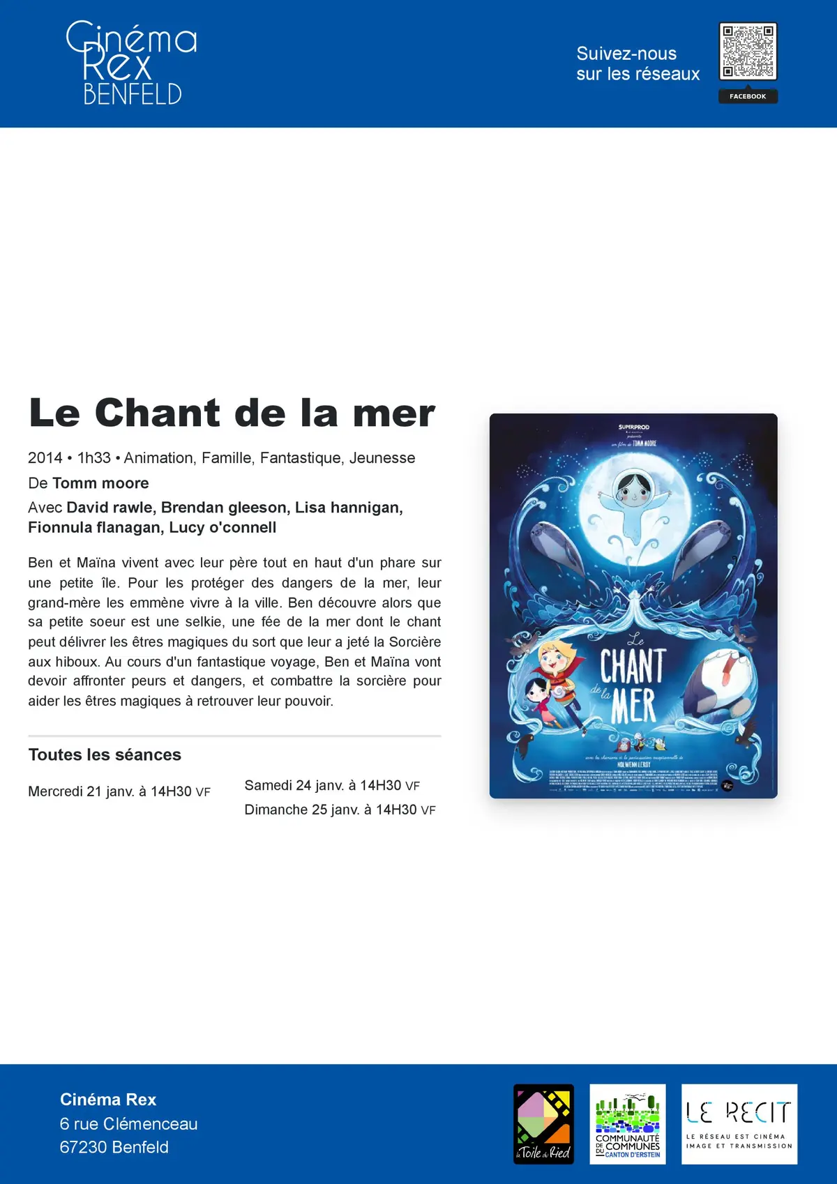 [Cinéma] Séance Famille : Le chant de la mer